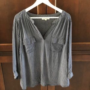 Marisa Christina Navy Blouse